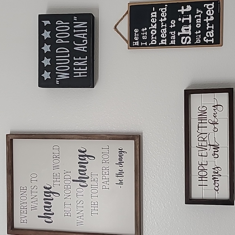 Bathroom signs LOT OF 5